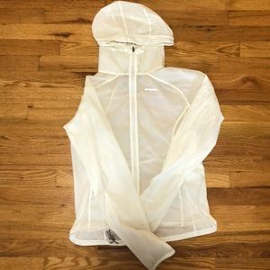 Patagonia white/translucent Houdini jacket